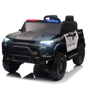 Masinuta electrica de politie pentru 2 copii, Kinderauto Police Patrol, 4x4, 800W, 24V, dotari premium, neagra imagine