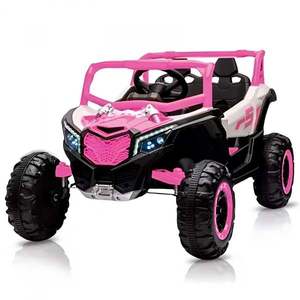 UTV electric pentru copii, Kinderauto Warrior, 4x4, 120W, 12V 7Ah, echipare Premium, culoare roz imagine
