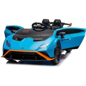 Masinuta electrica cu functie drift Lamborghini Huracan STO, putere 500W, 24V, echipare Premium, albastra imagine