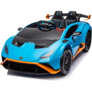 Masinuta electrica pentru copii Lamborghini Huracan STO 12V 80W Premium, albastru imagine