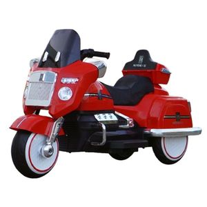 Motocicleta electrica pentru copii Chopper Royce, 80W 12V, telecomanda, bluetooth, culoare rosie imagine