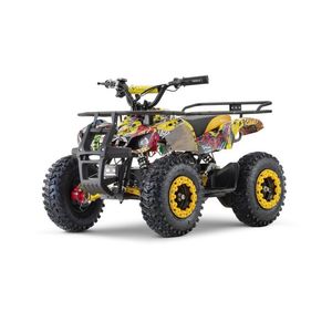 ATV electric pentru copii NITRO Torino Quad 1200W 48V snowy tyres, yellow Grafiti imagine