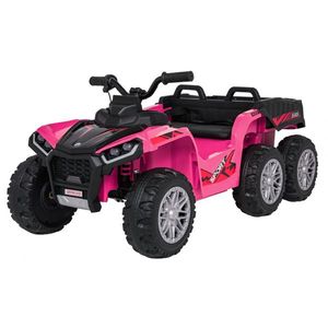 ATV electric pentru copii 2-6 ani, Kinderauto FarmQuad 6x6, 180W, 12V 14AH, roti EVA, culoare roz imagine