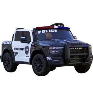 Masinuta electrica de politie pentru 2 copii, DODGE RAM 2500 REBEL, 400W, 24V, echipare, premium, neagra imagine