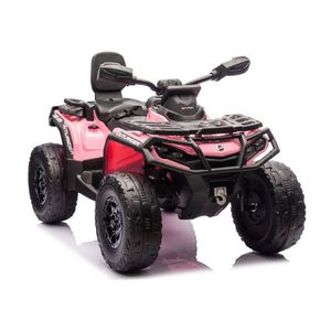 ATV electric pentru 2 copii Can Am Outlender 800W 24V Bombardier, culoare roz imagine