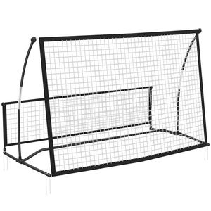 SPORTNOW Rețea de Respingere Pliabilă 2 în 1 cu Husă de Transport pentru Antrenament de Fotbal și Baseball 200x94x122 cm Negru | Aosom Romania imagine