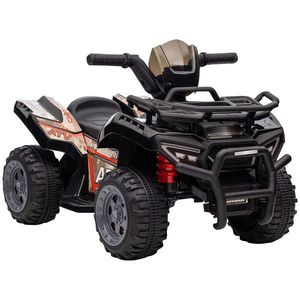 HOMCOM Quad electric pentru copii 6V, cu funcție înainte, muzică, quad electric pentru copii 1, 5-3 ani Negru | Aosom Romania imagine