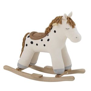 Balansoar pentru copii, Bloomingville, Merlen, 70x34x56 cm, poliester/lemn de plop, alb imagine