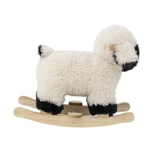 Balansoar pentru copii, Bloomingville, Dolly, 65x34x53 cm, poliester/lemn de plop, alb imagine