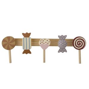 Cuier pentru copii, Bloomingville, Rudy, 42x7x14 cm, FSC 100%, MDF/lemn de fag, multicolor imagine