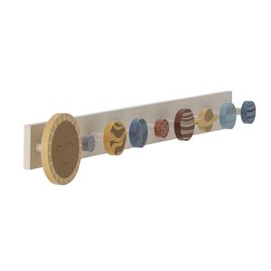 Cuier pentru copii, Bloomingville, Space, 55x8x5 cm, FSC 100%, MDF, multicolor imagine