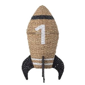 Cos cu capac, Bloomingville, Cosmina, 40x68.5 cm, iarba de mare impletita, natural imagine