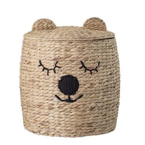 Cos cu capac, Bloomingville, Dolma, 42x50 cm, zambila de apa impletita, natural imagine