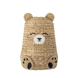 Cos cu capac, Bloomingville, Timone, 40x57 cm, zambila de apa impletita, natural imagine