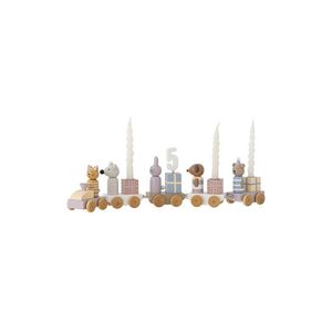 Jucarie aniversara, Bloomingville, Junaid Birthday v1, 38x5x11 cm, FSC 100%, MDF/lemn de fag, multicolor imagine