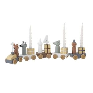 Jucarie aniversara, Bloomingville, Junaid Birthday v2, 38x5x11 cm, FSC 100%, MDF/lemn de fag, multicolor imagine
