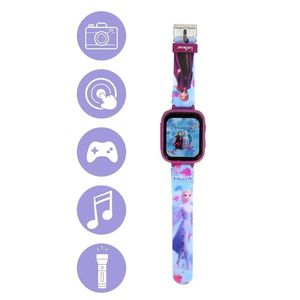 Ceas cu aparat foto si camera video pentru copii Frozen, LEXIBOOK, 25 cm, plastic, mov imagine