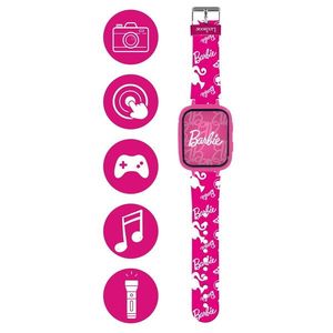 Ceas cu aparat foto si camera video pentru copii Barbie, LEXIBOOK, 25 cm, plastic, roz imagine