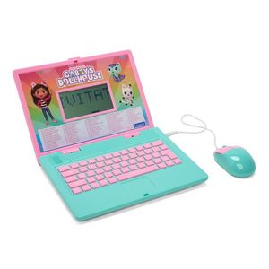 Laptop educational bilingv Ro/En pentru copii Gabby, LEXIBOOK, 5.1x9.7 cm, roz/verde imagine