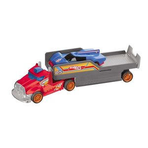 Set camion cu remorca HOT WHEELS, 36x8.2x8 cm, multicolor imagine