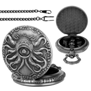 Set 7 mini zaruri metalice DND - Cutie cadou imagine