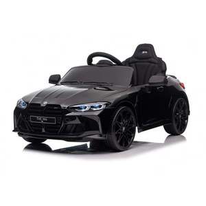 Masinuta electrica pentru copii, Bmw M4, 90W, 12V 7Ah, roti EVA, scaun tapitat, negru imagine