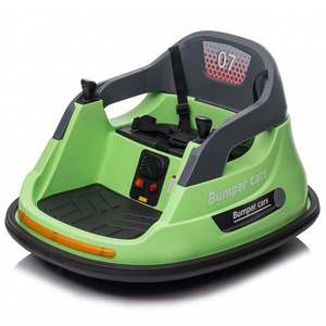 Masinuta busitoare cu telecomanda, Kinderauto Bumper, 70W 12V, verde imagine