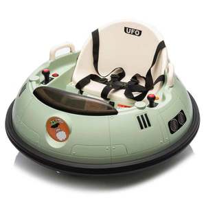 Masinuta busitoare cu telecomanda, Kinderauto UFO 360, 80W 12V, culoare verde imagine