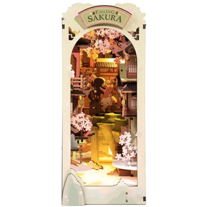 Book Nook. Puzzle 3D - Cotor de carte DIY - Falling Sakura | Robotime imagine