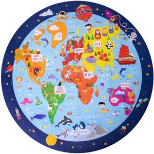 Puzzle circular 48 piese - Harta Lumii | Apli imagine
