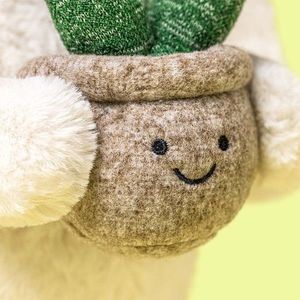 Jucarie de plus - Cream Bunny with Plant | Jellycat imagine
