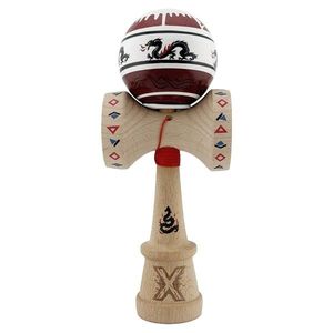 Jucarie de indemanare - Kendama X Dragon, Rosu inchis/Alb | X imagine