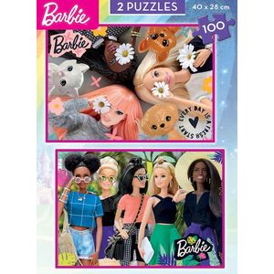 Puzzle 2x100 piese - Barbie | Educa imagine