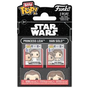 Set 2 figurine - Bitty Pop! Star Wars: Princess Leia & Han Solo | Funko imagine