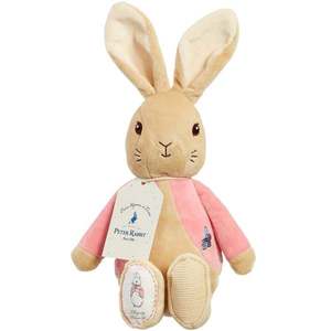 Jucarie bebe de plus Flopsy Rabbit, Roz, 26 cm imagine