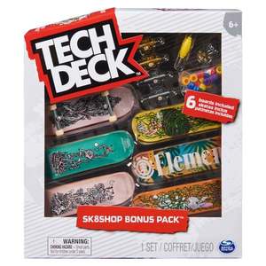 Set 6 mini placi skateboard, Tech Deck, Bonus Pack, Element, 20136709 imagine