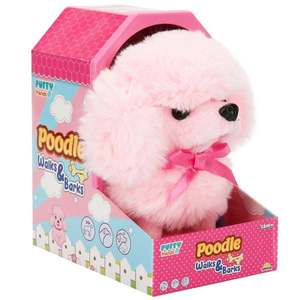 Jucarie de plus interactiva, catelus Pudel, Puffy Friends, Roz imagine