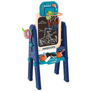 Tabla multifunctionala 4 in 1, cu 2 fete, pentru scris si desenat si jocuri, King Sport imagine