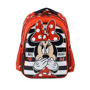 Ghiozdan cu 2 compartimente, Minnie Mouse, Love imagine