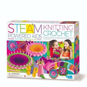 Kit stiintific STEAM Kids, 4M, Tricotat si crosetat imagine