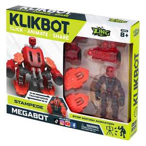 Set Figurina Robot articulat transformabil KlikBot Megabots Stampede, Red imagine