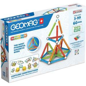 Joc de constructie Geomag, Magnetic Supercolor, 60 piese imagine