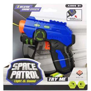 Pistol de jucarie cu lumini si sunete, Space Patrol, Albastru imagine