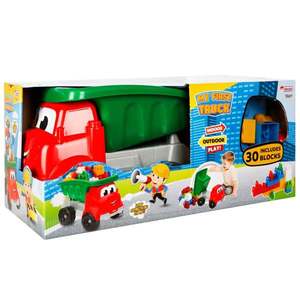 Camion cu remorca si blocuri de constructie, Dede, 30 piese imagine