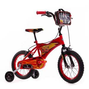 Bicicleta cu roti ajutatoare, Huffy, Disney Pixar Cars 95, 14 inch, Rosu imagine