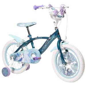 Bicicleta cu roti ajutatoare, Huffy, Disney Frozen, 16 inch, Blue imagine