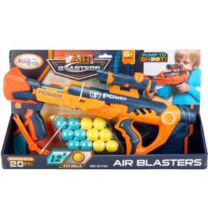 Pistol cu luneta si 12 mingi de burete Eva, King Sport imagine