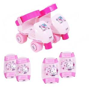 Set patine cu rotile si protectii, Rising Sports, Hello Kitty, Marime 25-31, Roz imagine