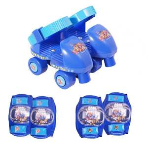 Set patine cu rotile si protectii, Rising Sports, Paw Patrol, Marime 25-31, Albastru imagine