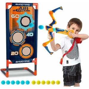 Arma Air Blasters stil arc cu tinta si 12 mingi EVA, King Sport imagine